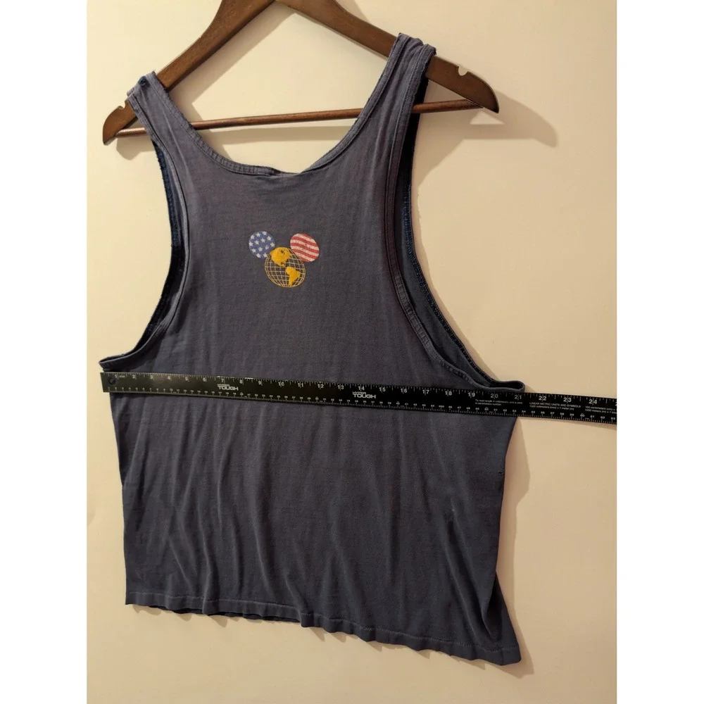 Disney Tank Top Mens Large Blue Fair 1996 USA Olympics Mickey Mouse Vintage 90s